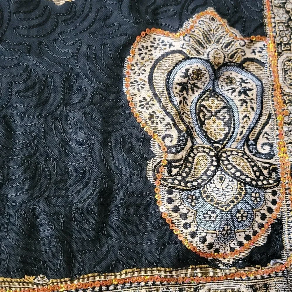 BOHO EMBELLISHED SCARF WRAP